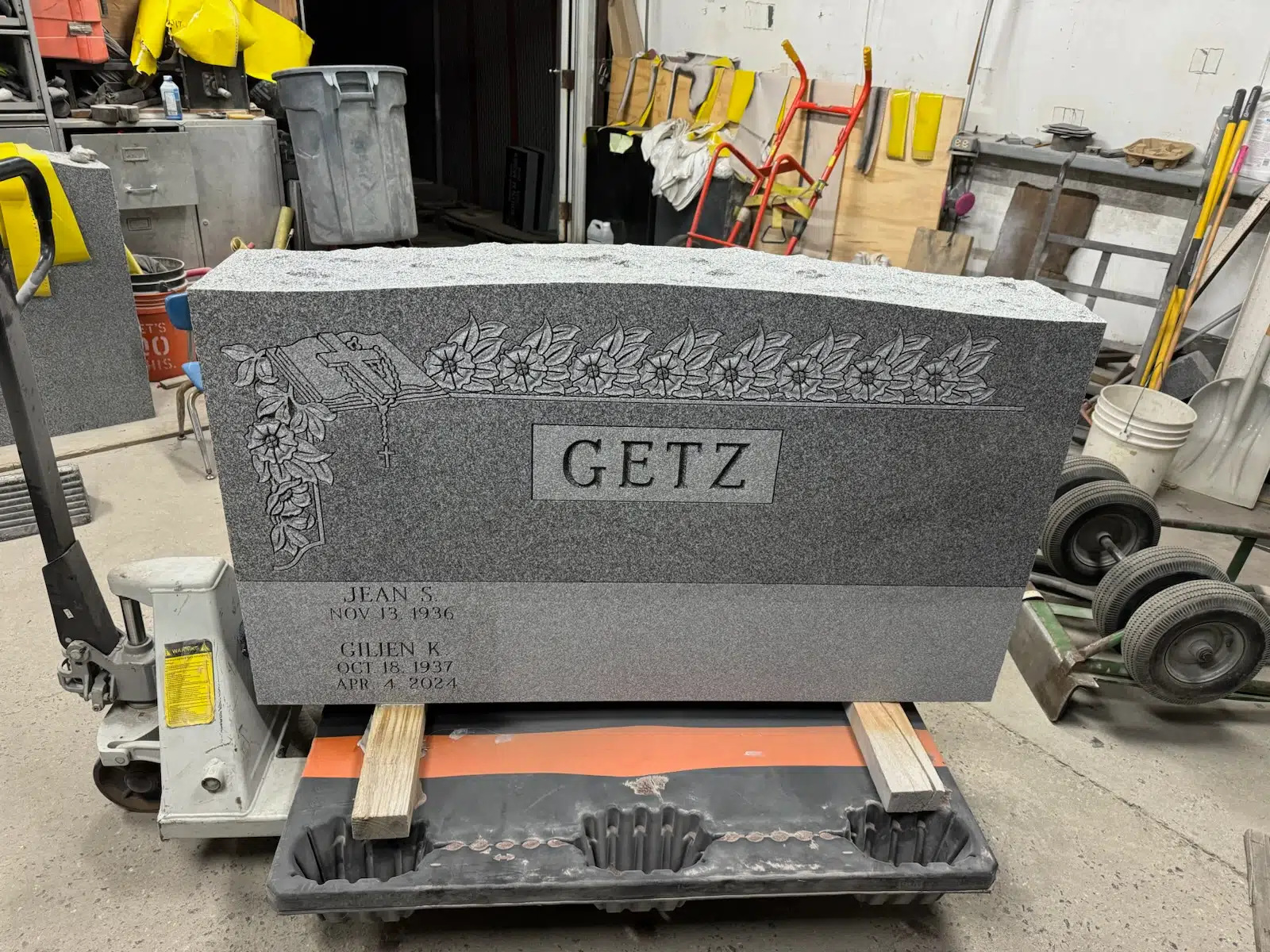 Granite Flat Headstone / Marker hand-carved by Flat Marker Prices in NJ — image 5